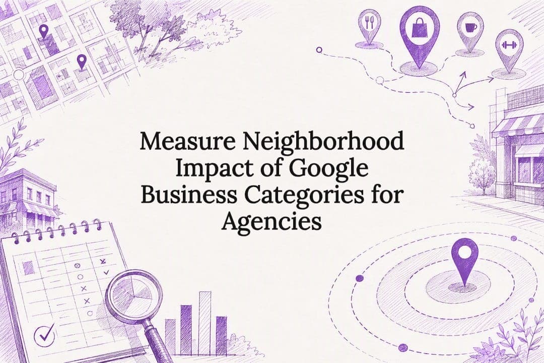 Measure Neighborhood Impact of Google Business Categories for Agencies